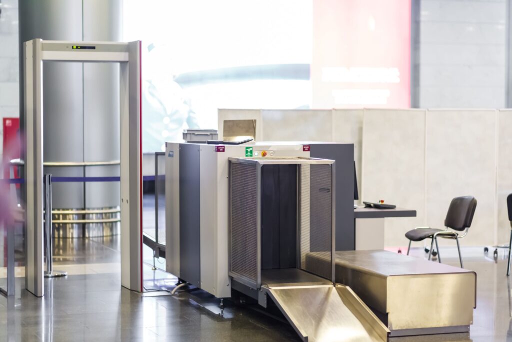 Metal detector at airport